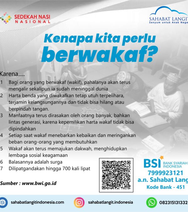 kenapa kita perlu berwakaf